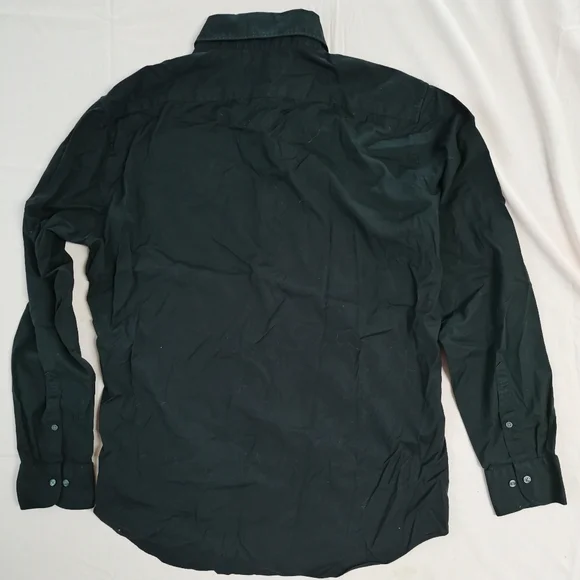 Uniqlo Men's Slim Fit Black Button Up Long Sleeve L RN139864 - Picture 5 of 5